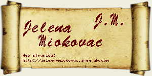Jelena Miokovac vizit kartica
